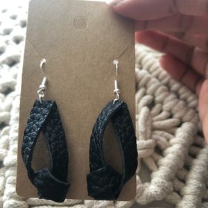 Faux leather earrings